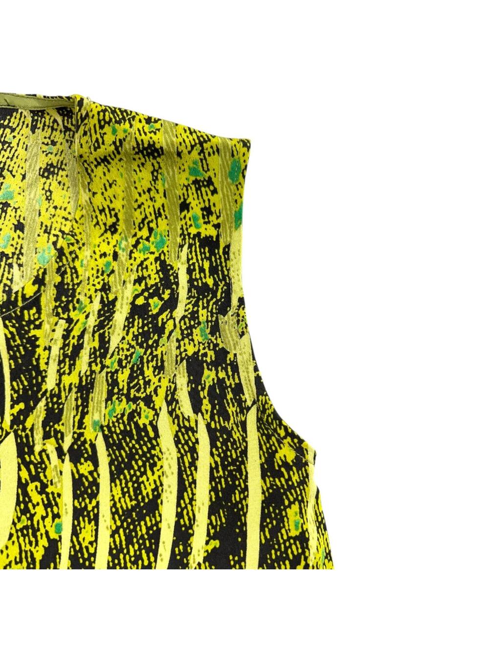 Designer Raffinalla Neon Wasabi Abstract Print Top - Picture 3 of 6